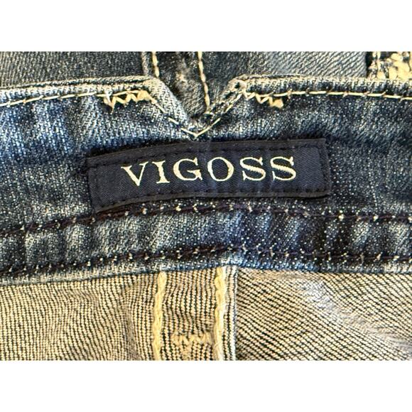 Vigoss The New York Boot Cut Mid Rise Jeans Size 11/12 Rhinestone Y2K - Picture 3 of 16